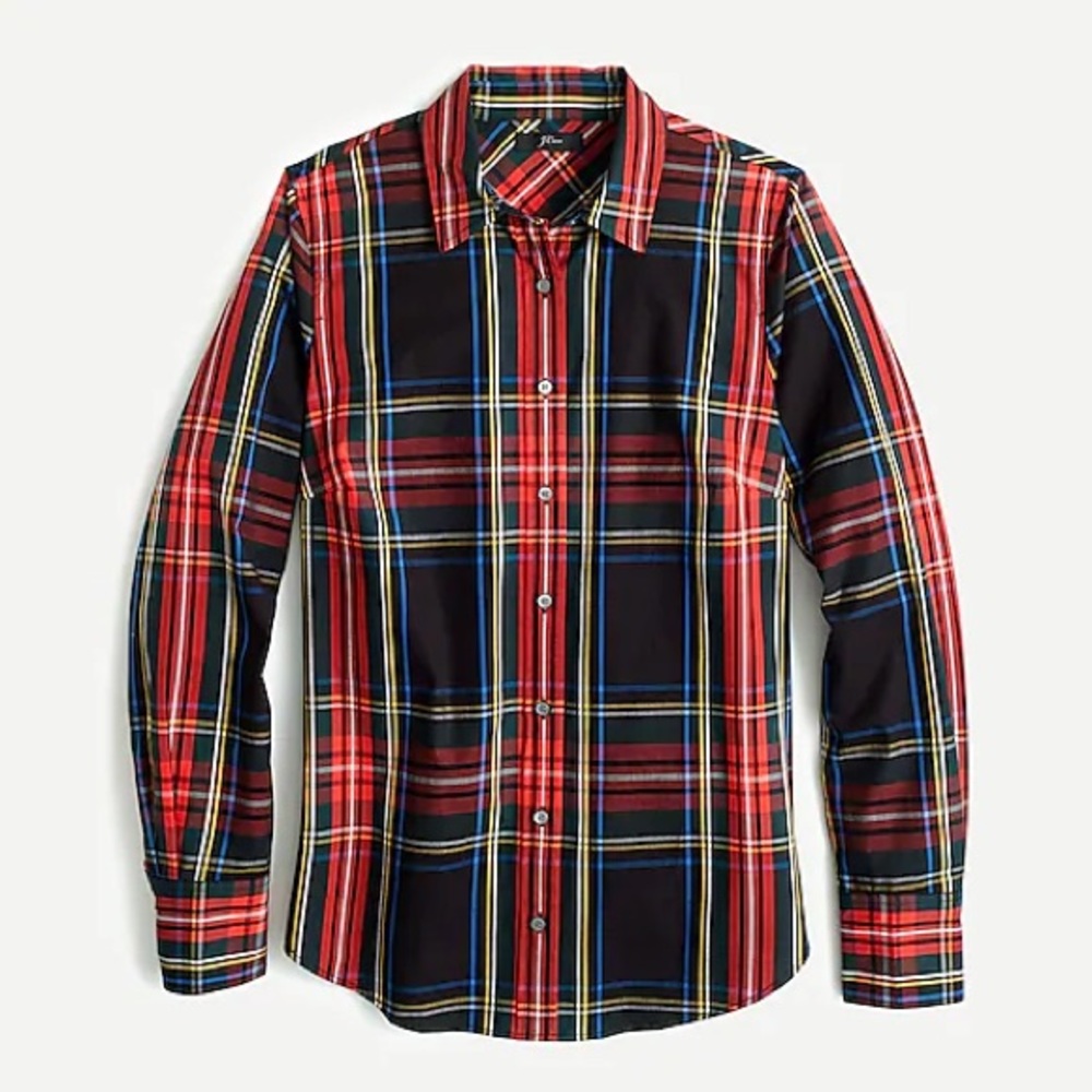 *Brand New* JCrew Perfect Shirt Slim Black Tartan